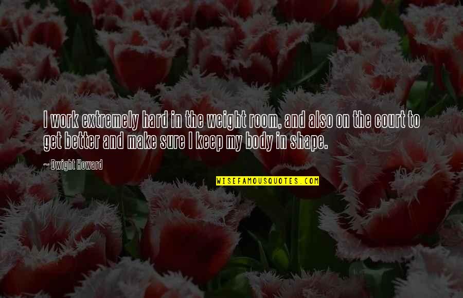 You Are Very Special To Me Picture Quotes By Dwight Howard: I work extremely hard in the weight room, You Are Very Special To Me Picture Quotes By Dwight Howard: I work extremely hard in the weight room,