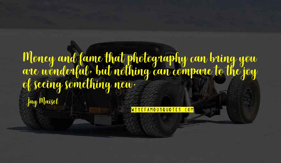 You Bring Joy Quotes By Jay Maisel: Money and fame that photography can bring you