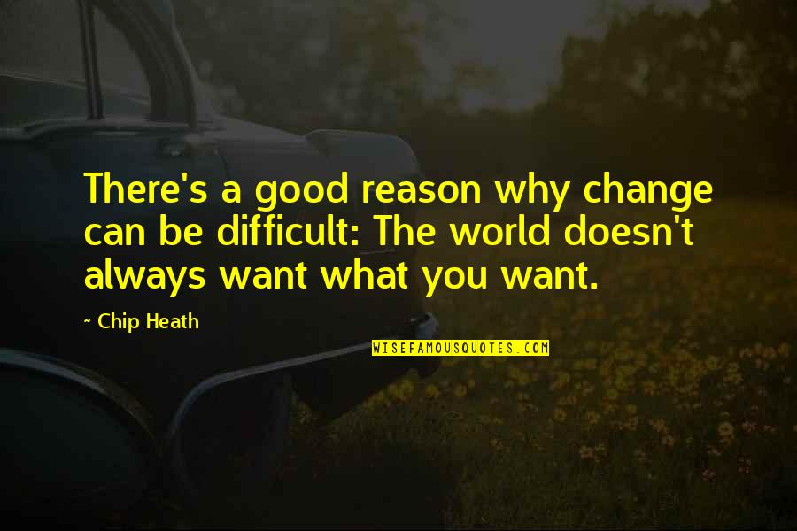 You Can Always Change Quotes By Chip Heath: There's a good reason why change can be