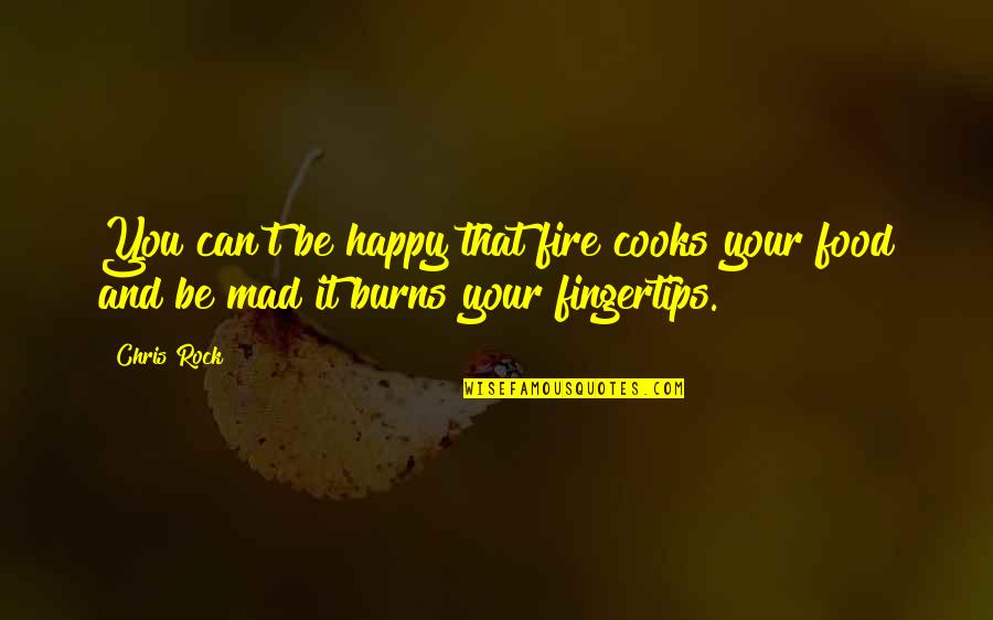 You Can Be Mad Quotes By Chris Rock: You can't be happy that fire cooks your