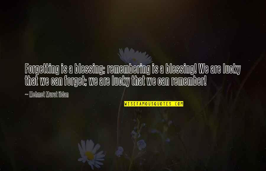 You Can Break My Soul Quotes By Mehmet Murat Ildan: Forgetting is a blessing; remembering is a blessing!