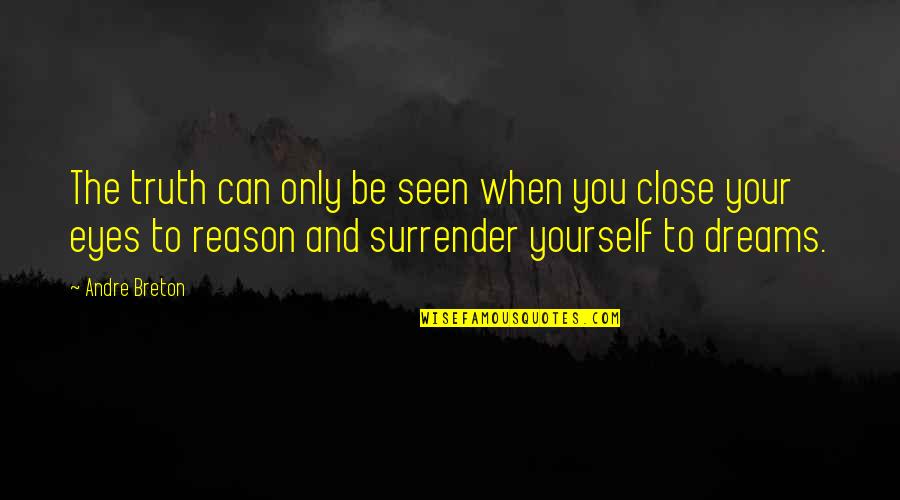 You Can Close Your Eyes Quotes By Andre Breton: The truth can only be seen when you You Can Close Your Eyes Quotes By Andre Breton: The truth can only be seen when you