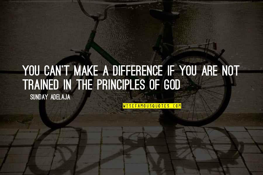 You Can Make A Difference Quotes By Sunday Adelaja: You can't make a difference if you are