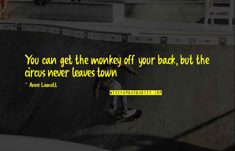 You Can Never Get Back Quotes By Anne Lamott: You can get the monkey off your back,