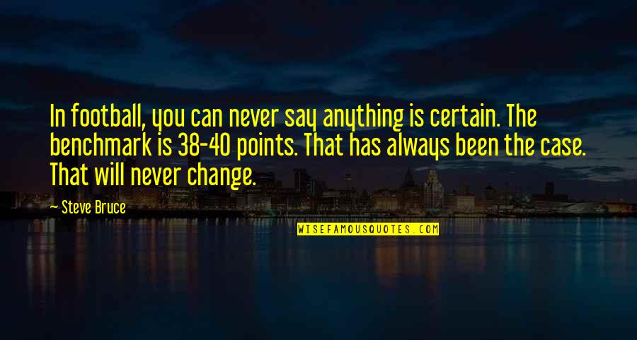 You Can Never Say Never Quotes By Steve Bruce: In football, you can never say anything is You Can Never Say Never Quotes By Steve Bruce: In football, you can never say anything is