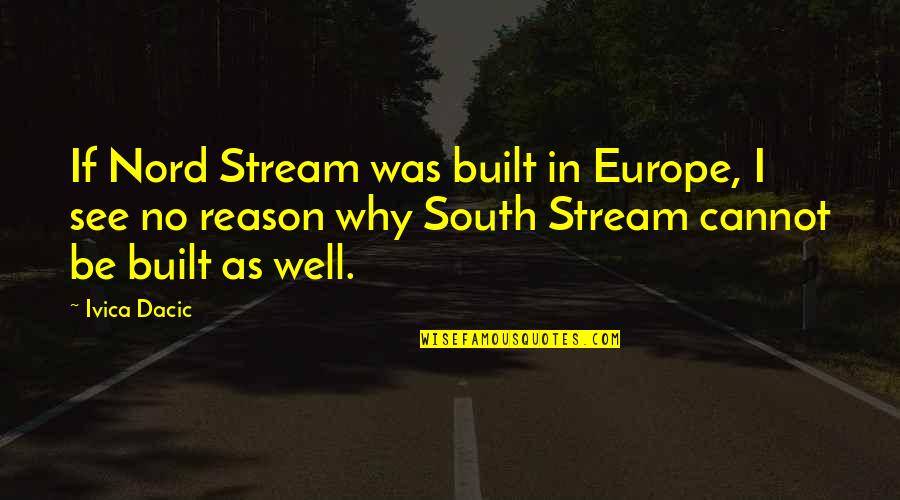 You Can't Get Rid Of Me Quotes By Ivica Dacic: If Nord Stream was built in Europe, I