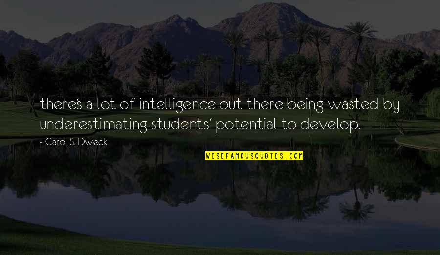 You Can't Polish A Turd Quotes By Carol S. Dweck: there's a lot of intelligence out there being