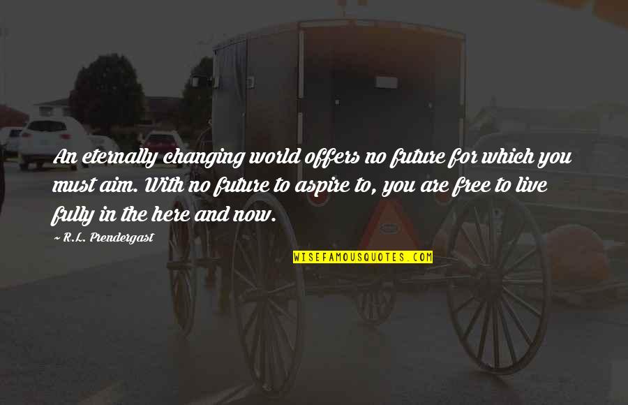 You Changing The World Quotes By R.L. Prendergast: An eternally changing world offers no future for