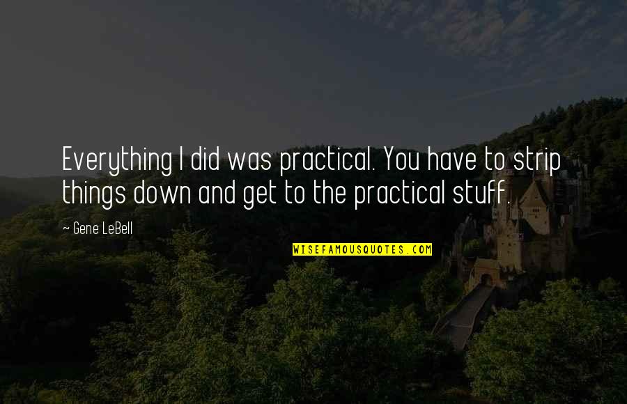You Did Everything Quotes By Gene LeBell: Everything I did was practical. You have to