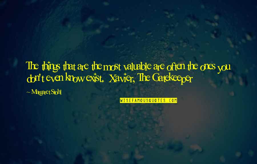 You Don't Even Know I Exist Quotes By Margaret Stohl: The things that are the most valuable are