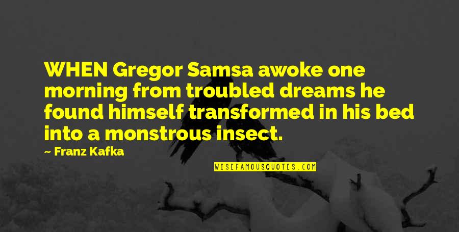 You Dont Know How To Love Quotes By Franz Kafka: WHEN Gregor Samsa awoke one morning from troubled