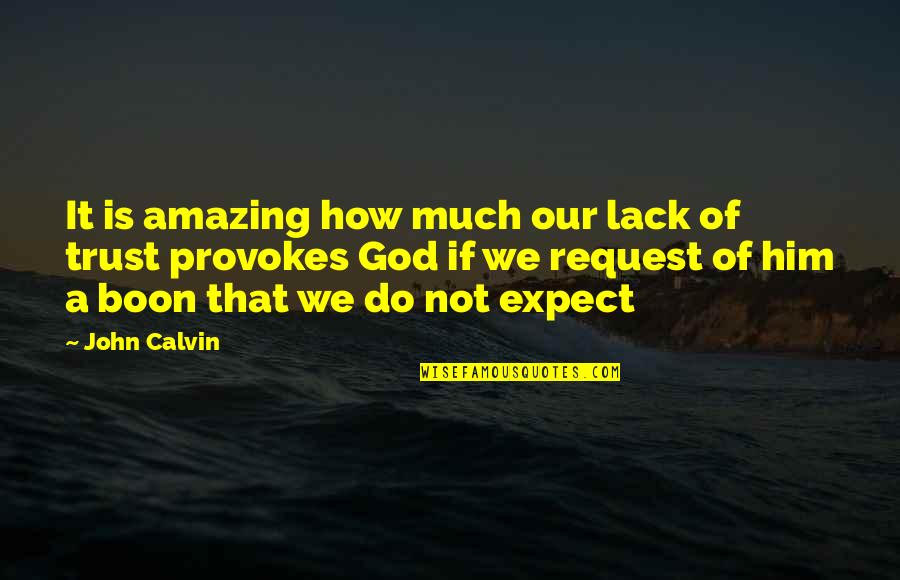 You Don't Know My Struggles Quotes By John Calvin: It is amazing how much our lack of