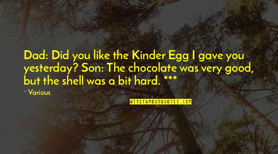 You Egg Quotes By Various: Dad: Did you like the Kinder Egg I You Egg Quotes By Various: Dad: Did you like the Kinder Egg I