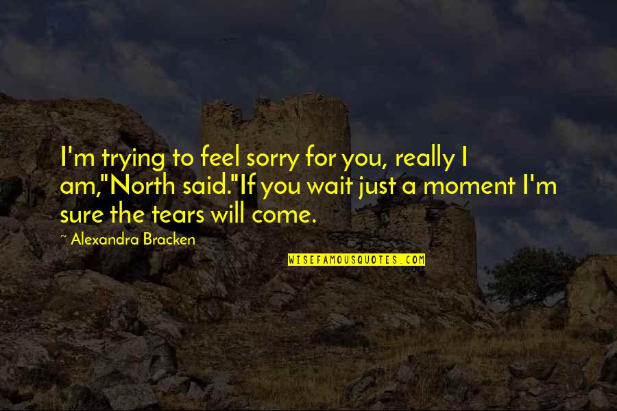 You Feel Sorry Quotes By Alexandra Bracken: I'm trying to feel sorry for you, really