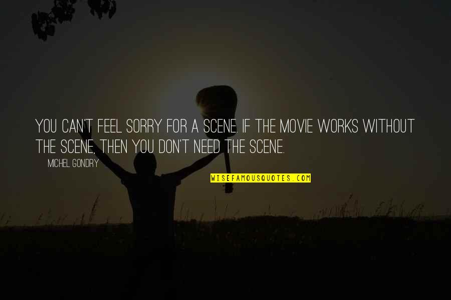 You Feel Sorry Quotes By Michel Gondry: You can't feel sorry for a scene. If