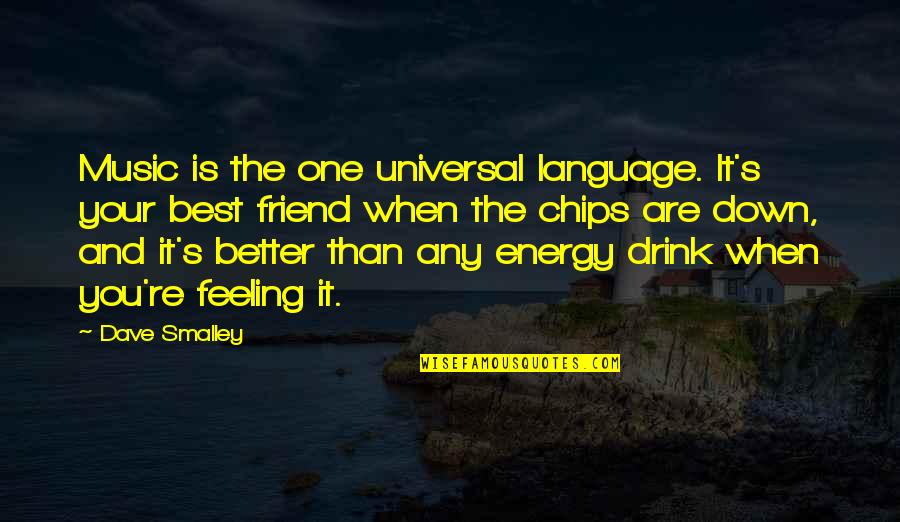 You Feeling Down Quotes By Dave Smalley: Music is the one universal language. It's your