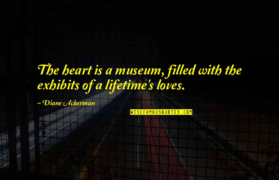 You Filled My Heart Quotes By Diane Ackerman: The heart is a museum, filled with the