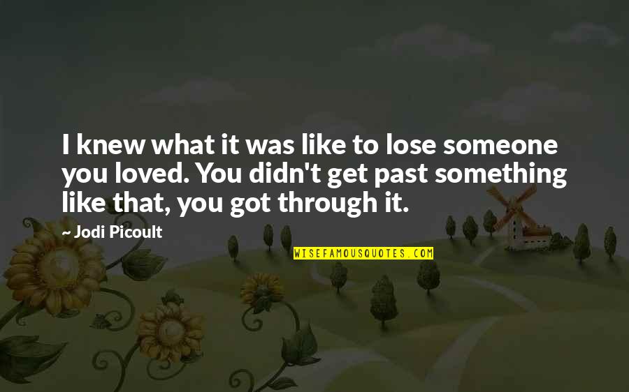 You Get What You Got Quotes By Jodi Picoult: I knew what it was like to lose