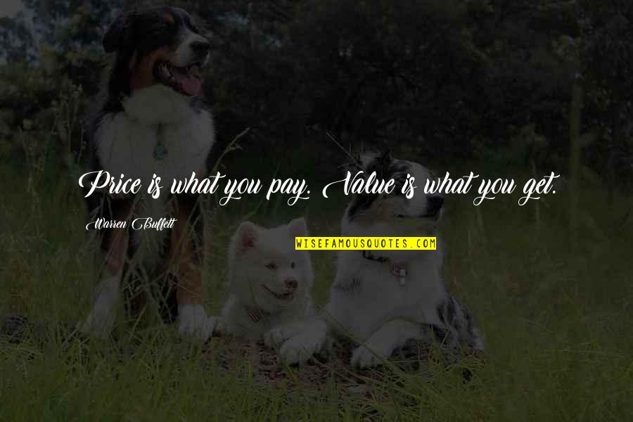 You Get What You Pay For Quotes By Warren Buffett: Price is what you pay. Value is what