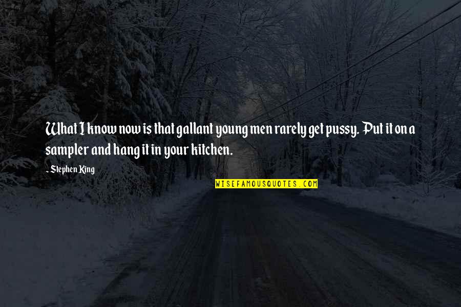 You Get What You Put In Quotes By Stephen King: What I know now is that gallant young