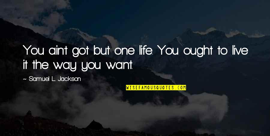 You Got To Want It Quotes By Samuel L. Jackson: You ain't got but one life. You ought