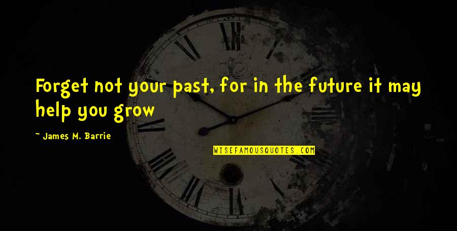 You Gotta Nourish To Flourish Quotes By James M. Barrie: Forget not your past, for in the future You Gotta Nourish To Flourish Quotes By James M. Barrie: Forget not your past, for in the future