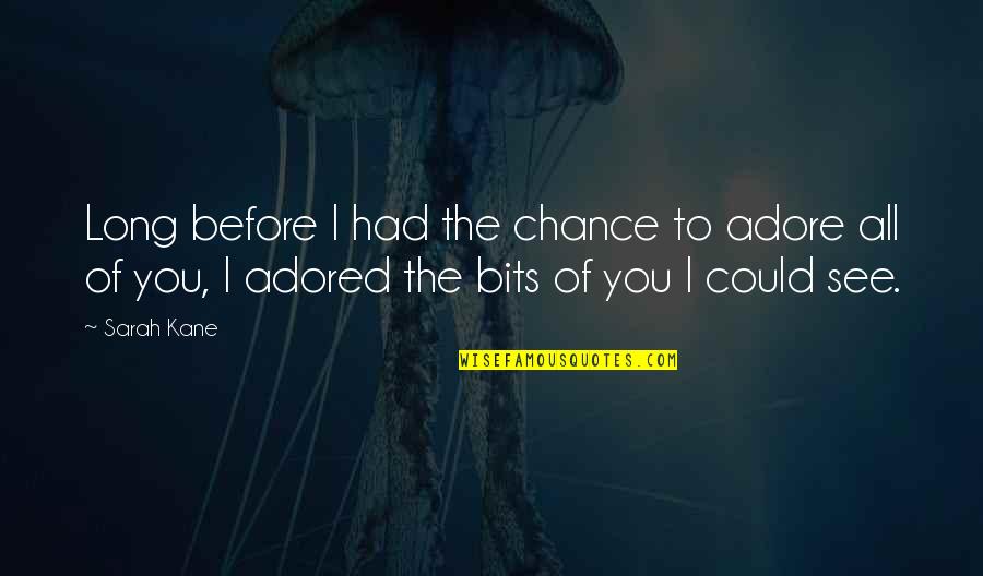 You Had Chance Quotes By Sarah Kane: Long before I had the chance to adore