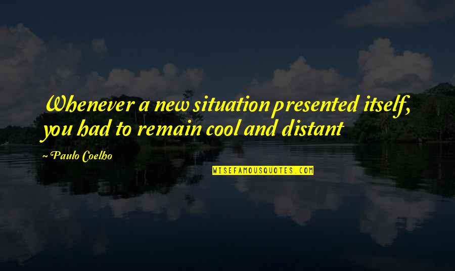 You Had Quotes By Paulo Coelho: Whenever a new situation presented itself, you had