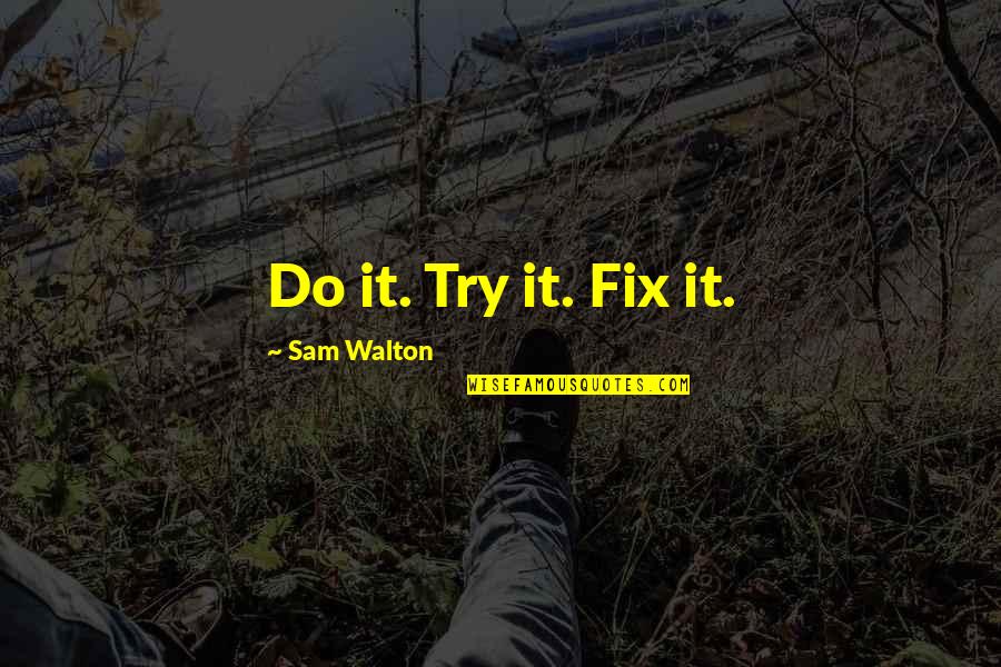 You Have A Cold Heart Quotes By Sam Walton: Do it. Try it. Fix it.