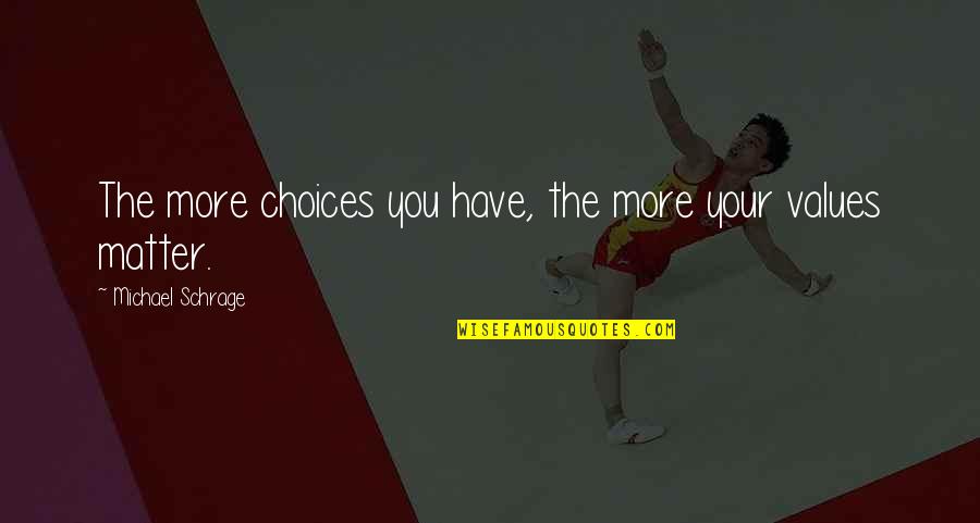 You Have Choices Quotes By Michael Schrage: The more choices you have, the more your