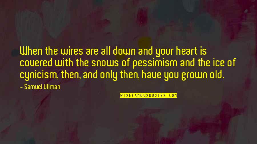 You Have Grown Quotes By Samuel Ullman: When the wires are all down and your