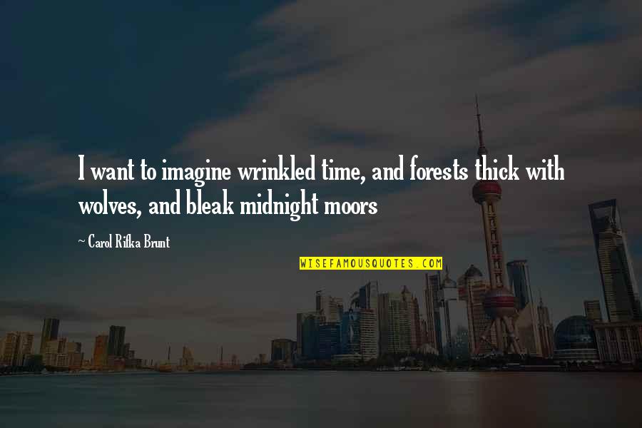You Have Impacted My Life Quotes By Carol Rifka Brunt: I want to imagine wrinkled time, and forests You Have Impacted My Life Quotes By Carol Rifka Brunt: I want to imagine wrinkled time, and forests