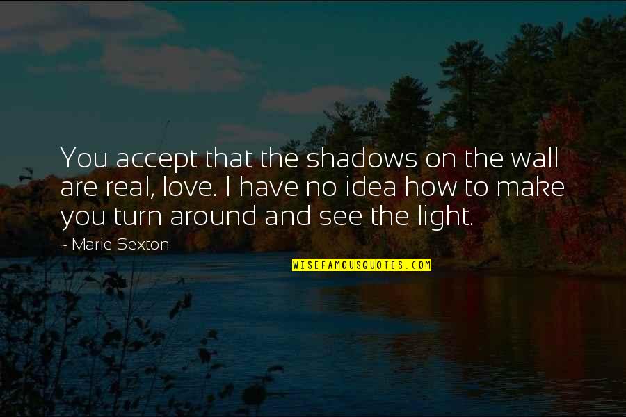 You Have No Idea Love Quotes By Marie Sexton: You accept that the shadows on the wall