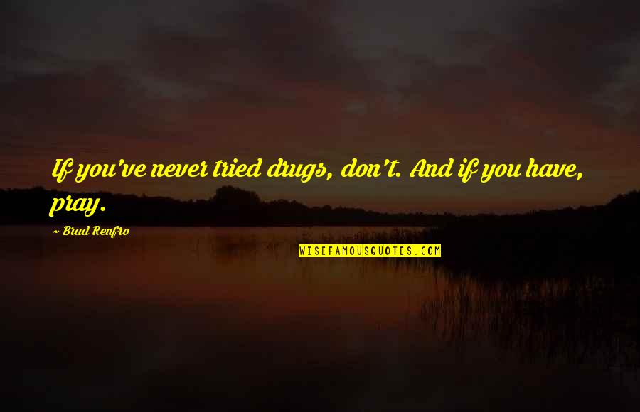 You Have Tried Quotes By Brad Renfro: If you've never tried drugs, don't. And if