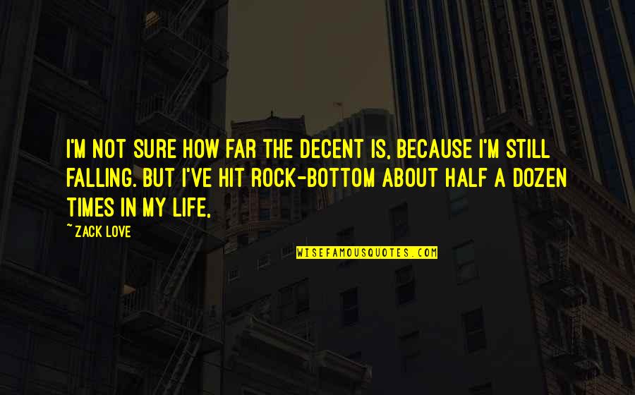 You Hit Rock Bottom Quotes By Zack Love: I'm not sure how far the decent is,