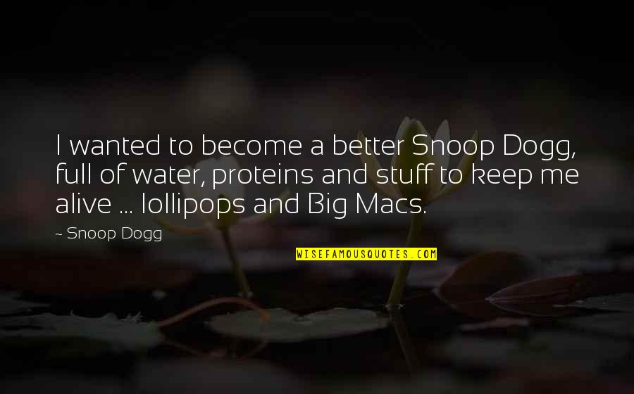You Keep Me Alive Quotes By Snoop Dogg: I wanted to become a better Snoop Dogg,