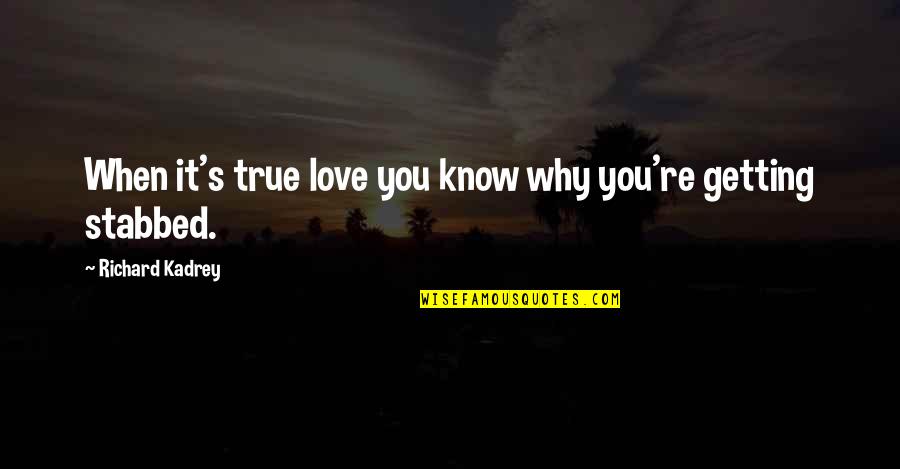 You Know It's Love When Quotes By Richard Kadrey: When it's true love you know why you're