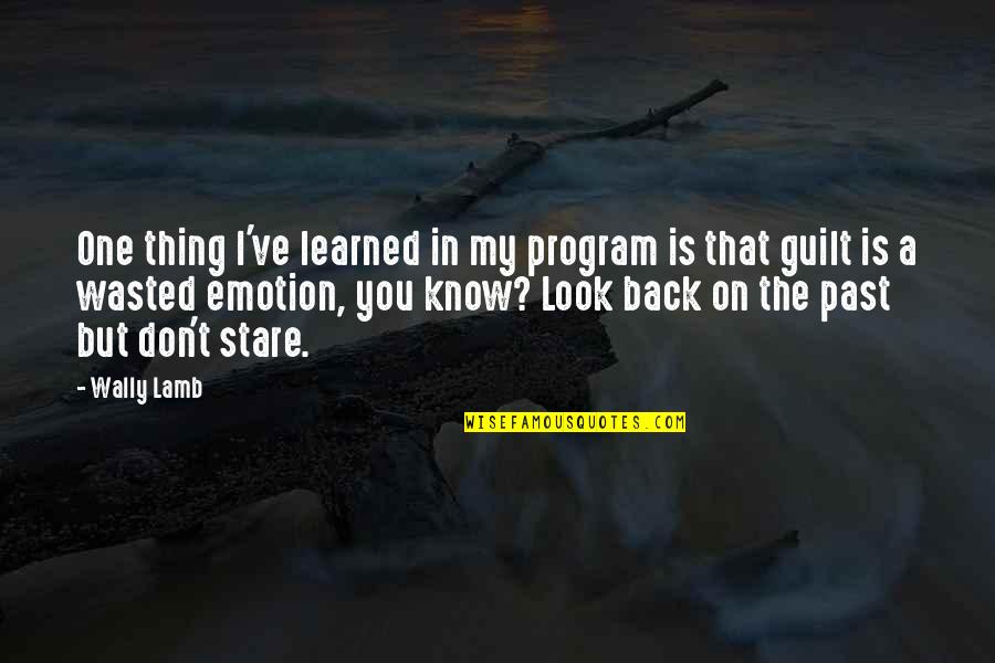You Know My Past Quotes By Wally Lamb: One thing I've learned in my program is