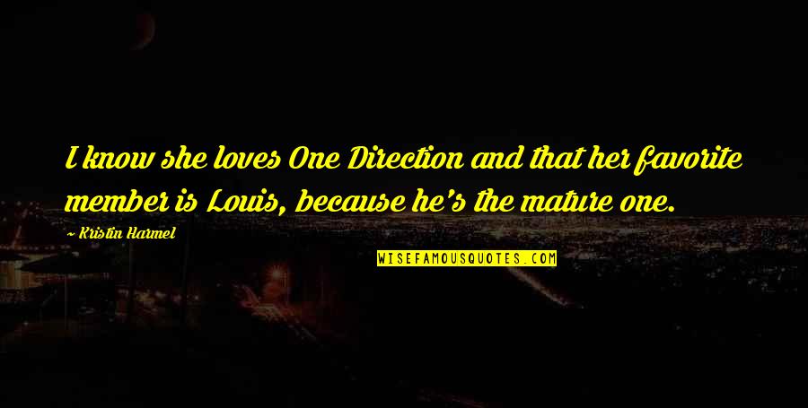 You Know She Loves You Quotes By Kristin Harmel: I know she loves One Direction and that