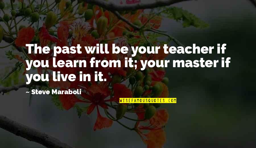 You Learn From The Past Quotes By Steve Maraboli: The past will be your teacher if you