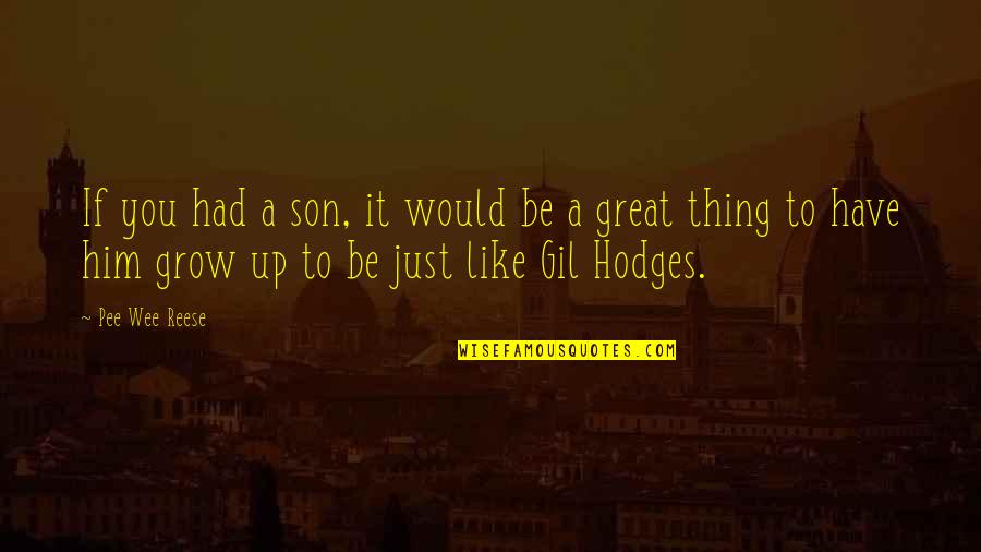 You Like Him Quotes By Pee Wee Reese: If you had a son, it would be You Like Him Quotes By Pee Wee Reese: If you had a son, it would be