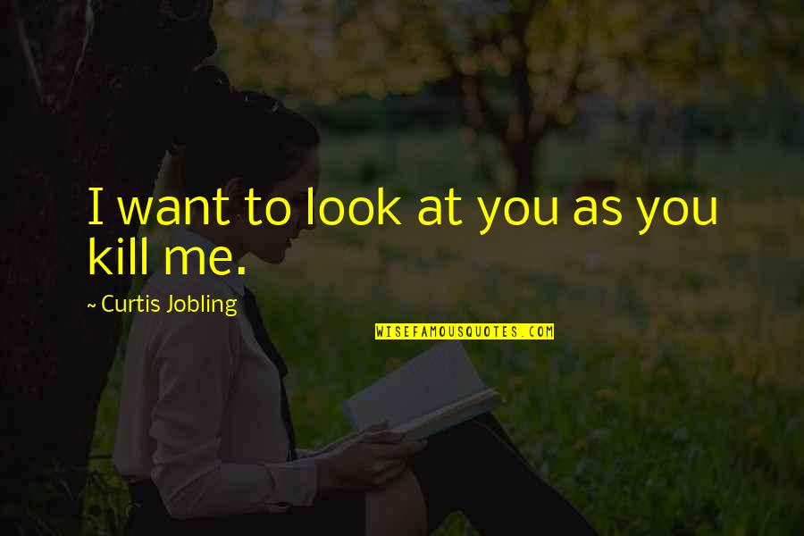 You Look At Me Quotes By Curtis Jobling: I want to look at you as you