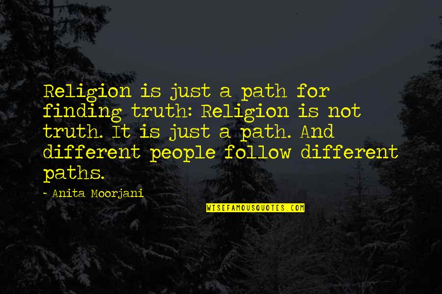 You Look Beautiful Without Makeup Quotes By Anita Moorjani: Religion is just a path for finding truth: You Look Beautiful Without Makeup Quotes By Anita Moorjani: Religion is just a path for finding truth:
