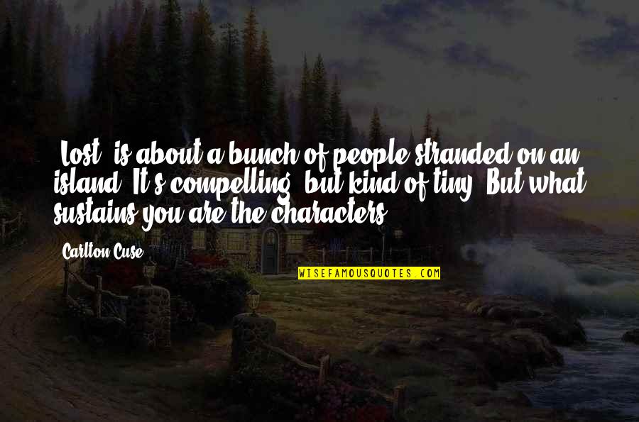 You Lost It Quotes By Carlton Cuse: 'Lost' is about a bunch of people stranded