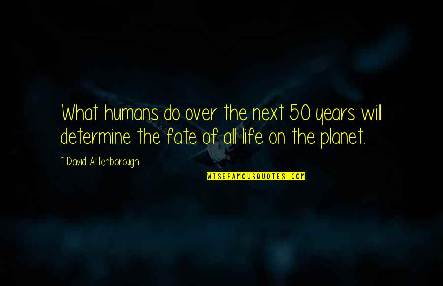 You Made Me Fall In Love Quotes By David Attenborough: What humans do over the next 50 years