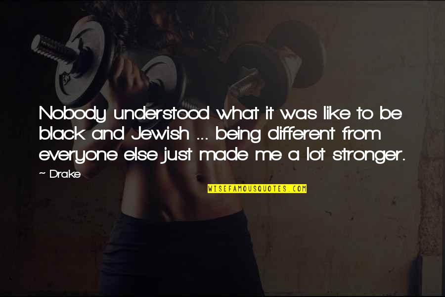 You Made Me Stronger Quotes By Drake: Nobody understood what it was like to be