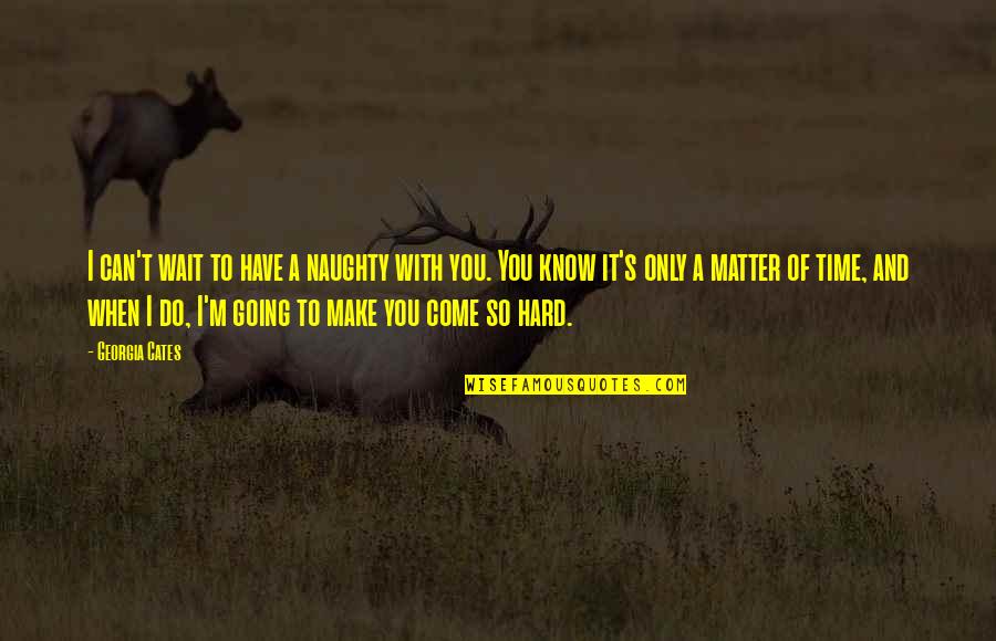 You Make It So Hard Quotes By Georgia Cates: I can't wait to have a naughty with
