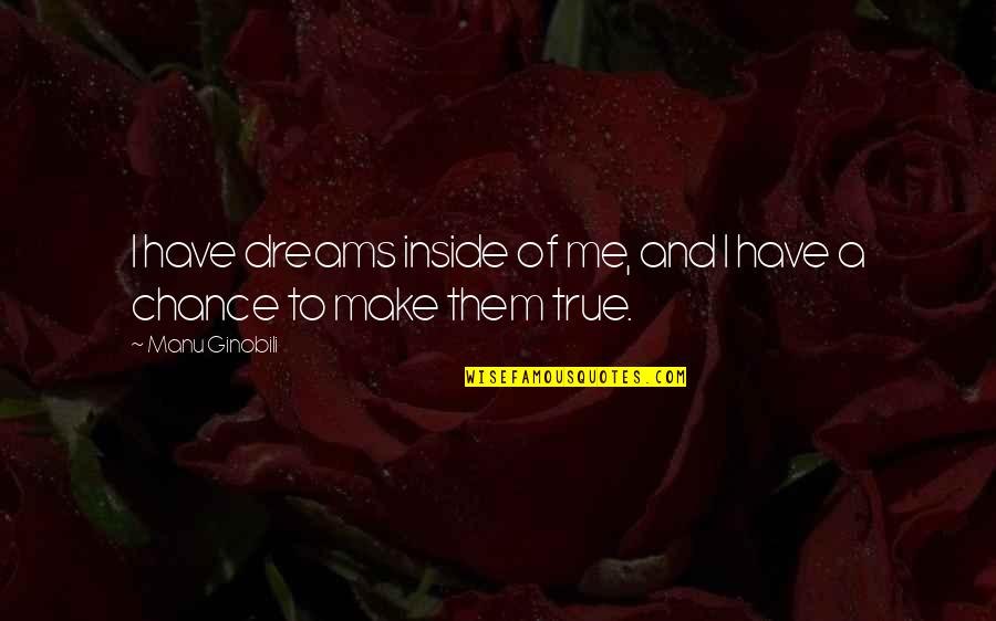 You Make Me Dream Quotes By Manu Ginobili: I have dreams inside of me, and I