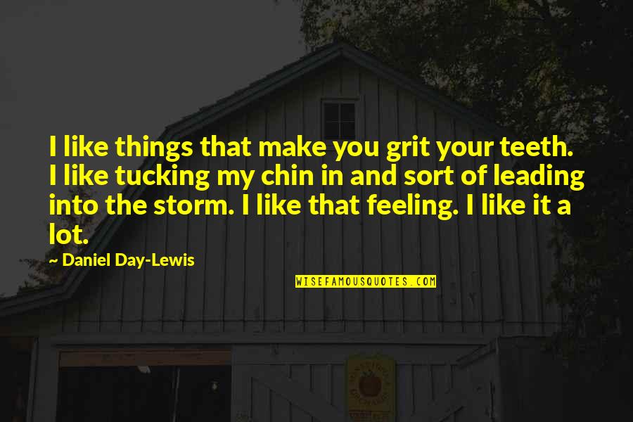 You Make My Day Quotes By Daniel Day-Lewis: I like things that make you grit your
