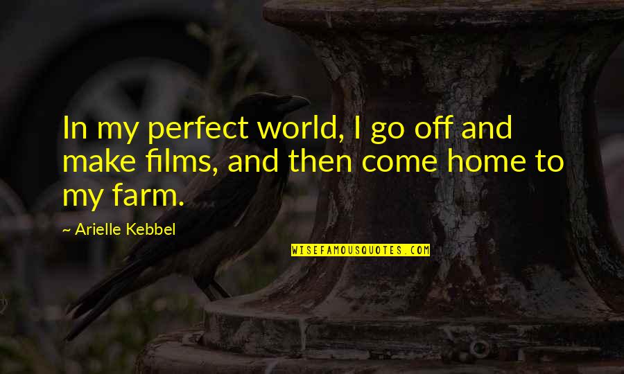 You Make My World Perfect Quotes By Arielle Kebbel: In my perfect world, I go off and